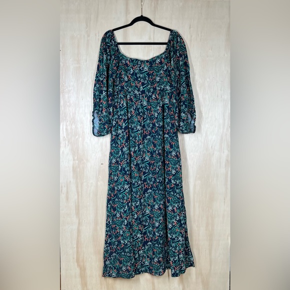 New ~ Lost + Wander Navy Floral Goodnight Garden Maci Dress Size M - Picture 1 of 11